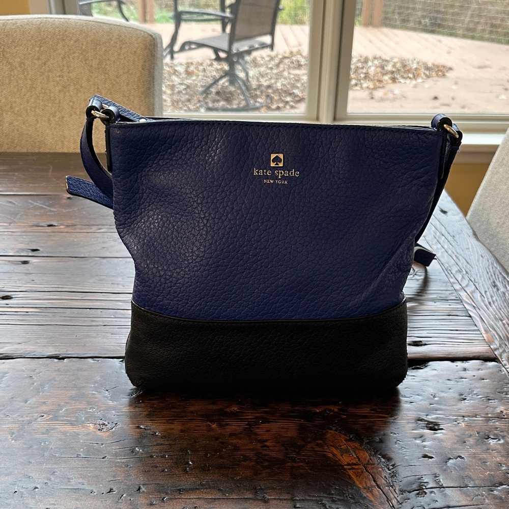 Kate Spade Navy and Black Leather Bag
